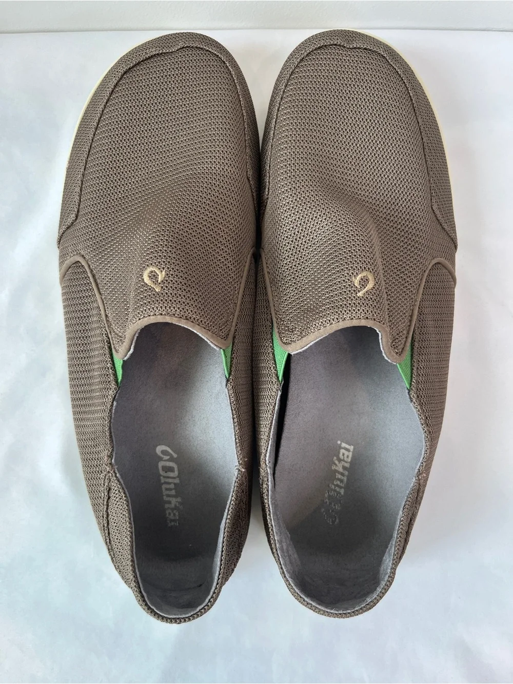 OluKai Nohea Mesh Slip On Shoes Mustang Lime Peel Men’s Size 13
